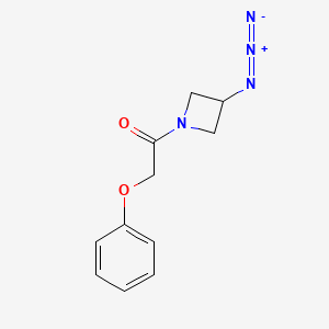 molecular formula C11H12N4O2 B1476066 1-(3-叠氮代氮杂环丁烷-1-基)-2-苯氧基乙烷-1-酮 CAS No. 2097951-99-8