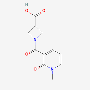 molecular formula C11H12N2O4 B1476067 1-(1-Methyl-2-oxo-1,2-dihydropyridine-3-carbonyl)azetidine-3-carboxylic acid CAS No. 2098079-71-9