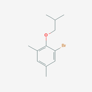 molecular formula C12H17BrO B14760684 1-Bromo-2-isobutoxy-3,5-dimethylbenzene 