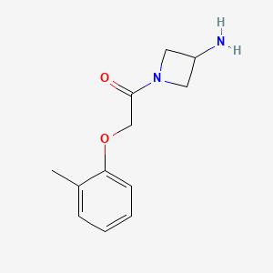 molecular formula C12H16N2O2 B1476069 1-(3-Aminoazetidin-1-yl)-2-(o-tolyloxy)ethan-1-one CAS No. 2098013-45-5