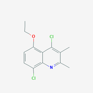 molecular formula C13H13Cl2NO B14760698 4,8-Dichloro-5-ethoxy-2,3-dimethylquinoline CAS No. 1213-64-5