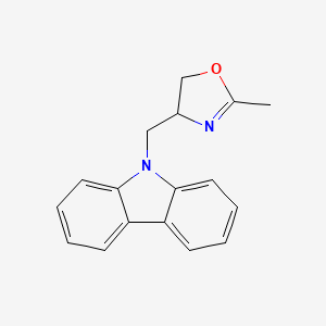 molecular formula C17H16N2O B14760701 4-(Carbazol-9-ylmethyl)-2-methyl-4,5-dihydro-1,3-oxazole 