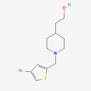 molecular formula C12H18BrNOS B1476075 2-(1-((4-Bromothiophen-2-yl)methyl)piperidin-4-yl)ethan-1-ol CAS No. 2004606-59-9