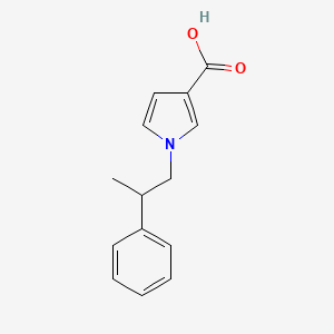 molecular formula C14H15NO2 B1476077 1-(2-phenylpropyl)-1H-pyrrole-3-carboxylic acid CAS No. 2018919-17-8