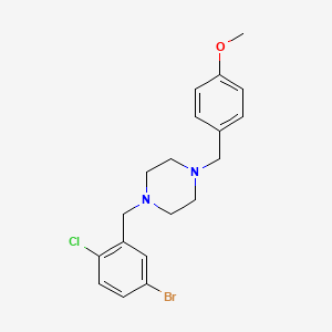 molecular formula C19H22BrClN2O B14760776 1-(5-Bromo-2-chlorobenzyl)-4-(4-methoxybenzyl)piperazine 