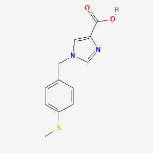 molecular formula C12H12N2O2S B1476078 1-(4-(methylthio)benzyl)-1H-imidazole-4-carboxylic acid CAS No. 2097977-44-9