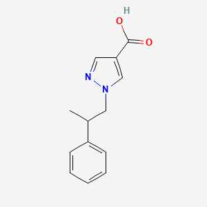 molecular formula C13H14N2O2 B1476079 1-(2-phenylpropyl)-1H-pyrazole-4-carboxylic acid CAS No. 1996055-98-1