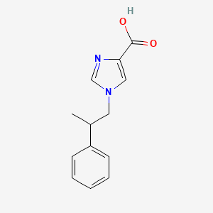 molecular formula C13H14N2O2 B1476080 1-(2-phenylpropyl)-1H-imidazole-4-carboxylic acid CAS No. 1995468-59-1