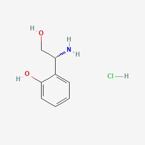 molecular formula C8H12ClNO2 B14760817 (2R)-2-amino-2-(2-hydroxyphenyl)ethan-1-ol hydrochloride 