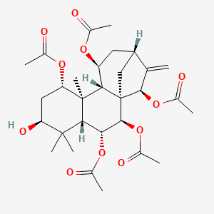 [(1S,2R,3R,4R,6S,8S,9S,10S,11S,13R,15R)-2,3,8,15-tetraacetyloxy-6-hydroxy-5,5,9-trimethyl-14-methylidene-11-tetracyclo[11.2.1.01,10.04,9]hexadecanyl] acetate