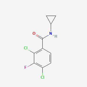 molecular formula C10H8Cl2FNO B14760836 2,4-Dichloro-N-cyclopropyl-3-fluorobenzamide 