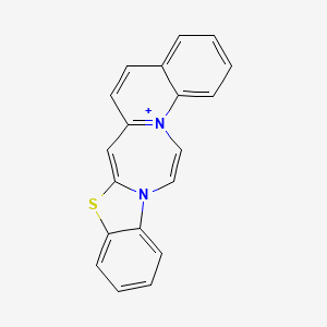 molecular formula C19H13N2S+ B14760843 4-thia-11-aza-14-azoniapentacyclo[12.8.0.03,11.05,10.015,20]docosa-1(14),2,5,7,9,12,15,17,19,21-decaene CAS No. 241-53-2