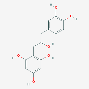 molecular formula C15H16O6 B14760861 3-(3',4'-Dihydroxyphenyl)-1-(2,4,6-trihydroxyphenyl)-propan-2-ol 