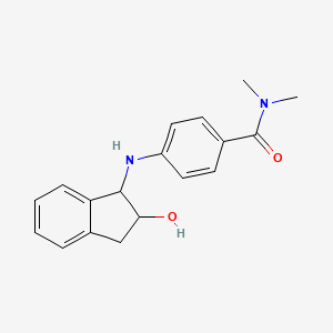 4-[(2-hydroxy-2,3-dihydro-1H-inden-1-yl)amino]-N,N-dimethylbenzamide