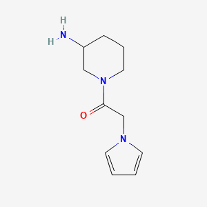 molecular formula C11H17N3O B1476091 1-(3-氨基哌啶-1-基)-2-(1H-吡咯-1-基)乙酮 CAS No. 2092466-40-3