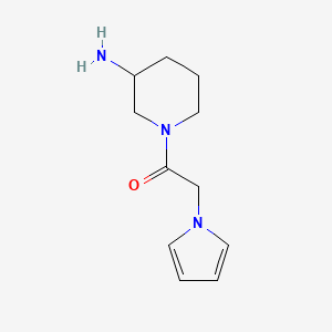 molecular formula C11H17N3O B1476091 1-(3-aminopiperidin-1-il)-2-(1H-pirrol-1-il)etan-1-ona CAS No. 2092466-40-3