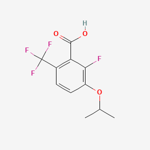 molecular formula C11H10F4O3 B14760910 2-Fluoro-3-isopropoxy-6-(trifluoromethyl)benzoic acid 