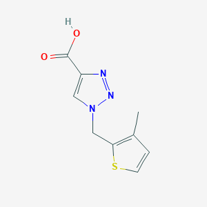 molecular formula C9H9N3O2S B1476097 1-((3-methylthiophen-2-yl)methyl)-1H-1,2,3-triazole-4-carboxylic acid CAS No. 2091214-31-0