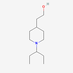 molecular formula C12H25NO B1476099 2-(1-(Pentan-3-yl)piperidin-4-yl)ethan-1-ol CAS No. 1997565-81-7