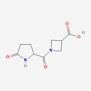 molecular formula C9H12N2O4 B1476103 1-(5-Oxopyrrolidine-2-carbonyl)azetidine-3-carboxylic acid CAS No. 2097953-58-5