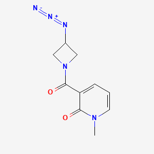 molecular formula C10H11N5O2 B1476104 3-(3-叠氮化氮杂环-1-羰基)-1-甲基吡啶-2(1H)-酮 CAS No. 2098079-66-2