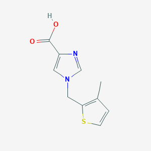 molecular formula C10H10N2O2S B1476107 1-((3-methylthiophen-2-yl)methyl)-1H-imidazole-4-carboxylic acid CAS No. 1700074-68-5