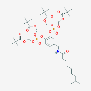 [[2-[Bis(2,2-dimethylpropanoyloxymethoxy)phosphoryloxy]-4-[(8-methylnonanoylamino)methyl]phenoxy]-(2,2-dimethylpropanoyloxymethoxy)phosphoryl]oxymethyl 2,2-dimethylpropanoate