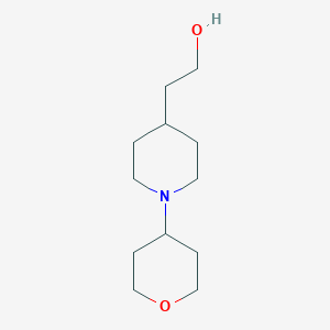 molecular formula C12H23NO2 B1476112 2-(1-(四氢-2H-吡喃-4-基)哌啶-4-基)乙醇 CAS No. 2001086-51-5