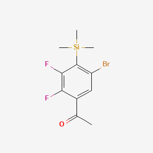 1-(5-Bromo-2,3-difluoro-4-(trimethylsilyl)phenyl)ethanone