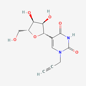 molecular formula C12H14N2O6 B14761170 5-[(2S,3R,4S,5R)-3,4-dihydroxy-5-(hydroxymethyl)oxolan-2-yl]-1-prop-2-ynylpyrimidine-2,4-dione 