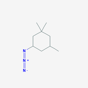 molecular formula C9H17N3 B1476122 3-Azido-1,1,5-trimethylcyclohexane CAS No. 2098012-91-8