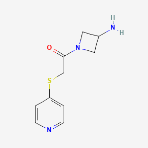 molecular formula C10H13N3OS B1476128 1-(3-氨基氮杂环丁-1-基)-2-(吡啶-4-基硫代)乙烷-1-酮 CAS No. 2097981-75-2