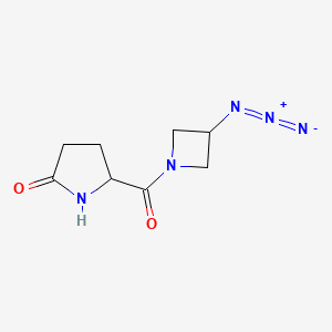 molecular formula C8H11N5O2 B1476129 5-(3-Azidoazetidine-1-carbonyl)pyrrolidin-2-one CAS No. 2097951-04-5