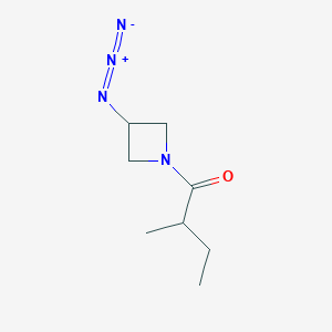 molecular formula C8H14N4O B1476139 1-(3-叠氮代氮杂环丁-1-基)-2-甲基丁烷-1-酮 CAS No. 2097982-33-5