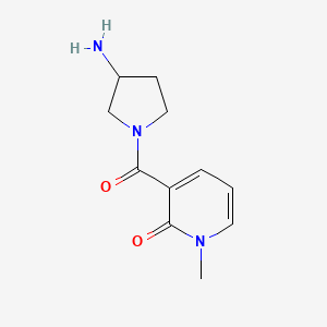 molecular formula C11H15N3O2 B1476141 3-(3-aminopyrrolidine-1-carbonyl)-1-methylpyridin-2(1H)-one CAS No. 2090584-86-2