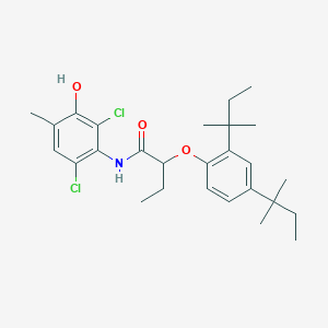 2-[2,4-bis(2-methylbutan-2-yl)phenoxy]-N-(2,6-dichloro-3-hydroxy-4-methylphenyl)butanamide