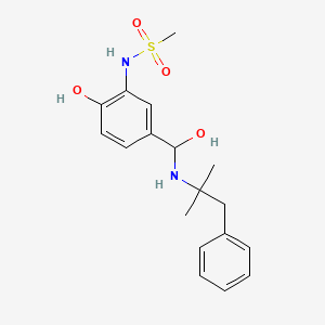 N-{5-[(1,1-Dimethyl-2-phenyl-ethylamino)-hydroxy-methyl]-2-hydroxy-phenyl}-methanesulfonamide