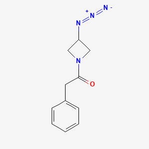 molecular formula C11H12N4O B1476145 1-(3-Azidoazetidin-1-yl)-2-phenylethan-1-one CAS No. 2098062-75-8