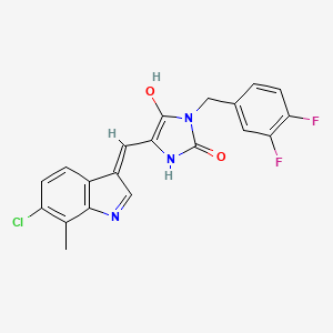 (5z)-5-[(6-Chloro-7-Methyl-1h-Indol-3-Yl)methylidene]-3-(3,4-Difluorobenzyl)imidazolidine-2,4-Dione