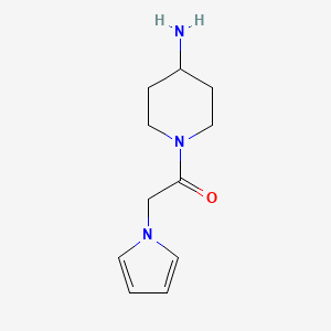 molecular formula C11H17N3O B1476147 1-(4-氨基哌啶-1-基)-2-(1H-吡咯-1-基)乙烷-1-酮 CAS No. 2091099-00-0