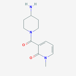 molecular formula C12H17N3O2 B1476148 3-(4-aminopiperidine-1-carbonyl)-1-methylpyridin-2(1H)-one CAS No. 2098121-96-9