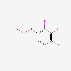 molecular formula C8H7BrFIO B14761494 1-Bromo-4-ethoxy-2-fluoro-3-iodobenzene 