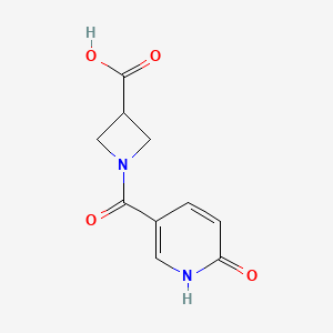 molecular formula C10H10N2O4 B1476151 1-(6-Hydroxynicotinoyl)azetidine-3-carboxylic acid CAS No. 2090869-18-2