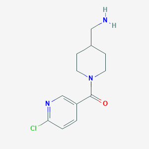 molecular formula C12H16ClN3O B1476152 (4-(Aminomethyl)piperidin-1-yl)(6-chloropyridin-3-yl)methanone CAS No. 2098011-13-1