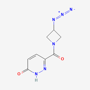 molecular formula C8H8N6O2 B1476153 6-(3-叠氮代氮杂环丁烷-1-羰基)哒嗪-3(2H)-酮 CAS No. 2098081-15-1