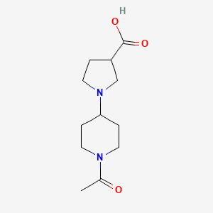 1-(1-Acetylpiperidin-4-yl)pyrrolidine-3-carboxylic acid