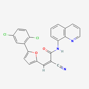 (2Z)-2-cyano-3-[5-(2,5-dichlorophenyl)furan-2-yl]-N-(quinolin-8-yl)prop-2-enamide