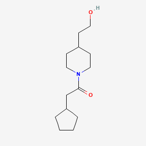 molecular formula C14H25NO2 B1476163 2-Cyclopentyl-1-(4-(2-hydroxyethyl)piperidin-1-yl)ethan-1-one CAS No. 2097982-29-9