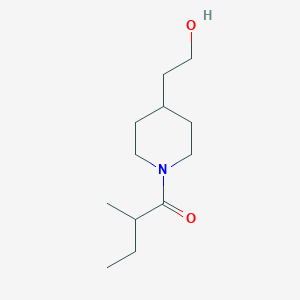 molecular formula C12H23NO2 B1476164 1-(4-(2-Hydroxyethyl)piperidin-1-yl)-2-methylbutan-1-one CAS No. 1999690-01-5