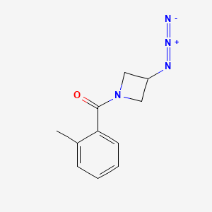 molecular formula C11H12N4O B1476165 (3-Azidoazetidin-1-yl)(o-tolyl)methanone CAS No. 2098046-21-8